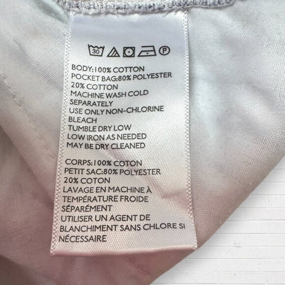 URBAN OUTFITTERS Mack Wide Leg High Waist Pleated Crop Stripe Pants White Blue 4 - Picture 9 of 10